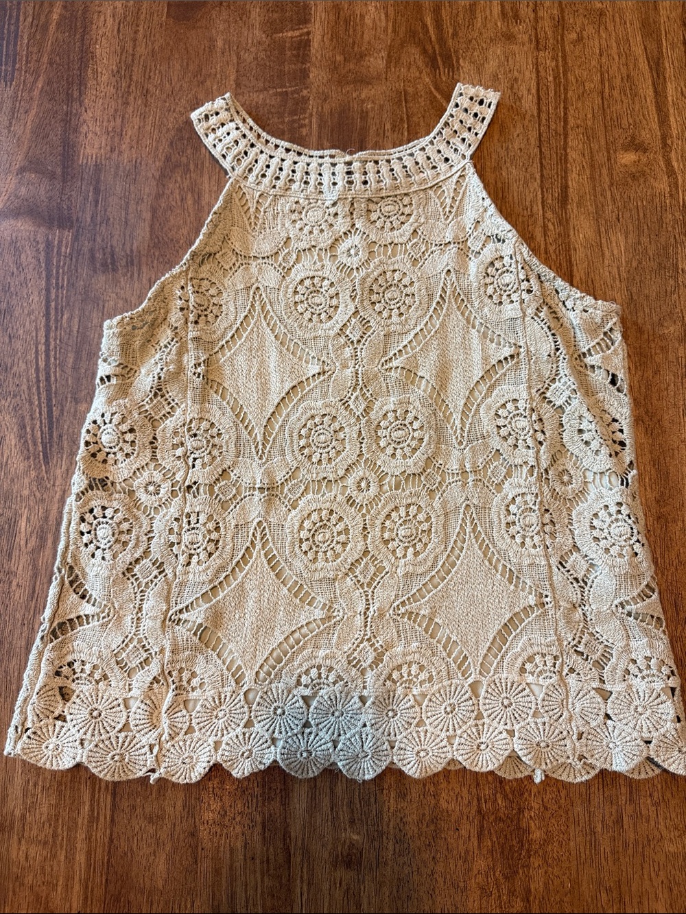 Crochet Halter Tank Top Size S